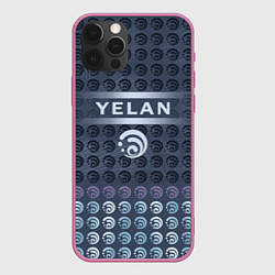 Чехол для iPhone 12 Pro Е Лань Yelan Elements Genshin Impact, цвет: 3D-малиновый