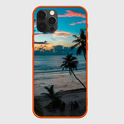 Чехол для iPhone 12 Pro Вечерний остров, цвет: 3D-красный