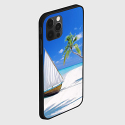 Чехол для iPhone 12 Pro Island of hawaii, цвет: 3D-черный — фото 2