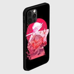 Чехол для iPhone 12 Pro Девушка Самурай Под Красной Луной, цвет: 3D-черный — фото 2