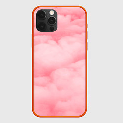 Чехол для iPhone 12 Pro Розовые небеса, цвет: 3D-красный