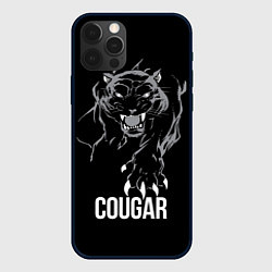 Чехол iPhone 12 Pro Cougar on the hunt - Пума на охоте