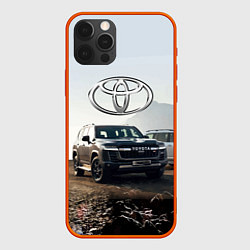 Чехол для iPhone 12 Pro Toyota Land Cruiser 300 Sport, цвет: 3D-красный