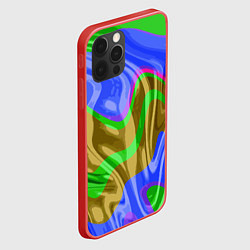 Чехол для iPhone 12 Pro Яркая неоновая абстракция, цвет: 3D-красный — фото 2