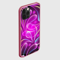 Чехол для iPhone 12 Pro Объемные абстрактные узоры, цвет: 3D-малиновый — фото 2