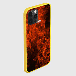 Чехол для iPhone 12 Pro New York, дизайн в готическом стииле с огнем и анг, цвет: 3D-желтый — фото 2