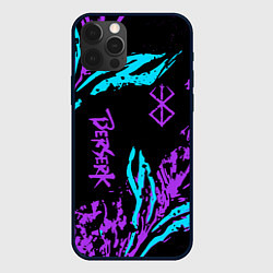 Чехол для iPhone 12 Pro Berserk bleck mask neon, цвет: 3D-черный
