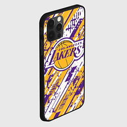 Чехол для iPhone 12 Pro LAKERS ЛОС-АНДЖЕЛЕС ЛЕЙКЕРС, цвет: 3D-черный — фото 2