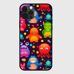 Чехол для iPhone 12 Pro CHARMING MONSTERS, цвет: 3D-черный