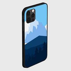 Чехол для iPhone 12 Pro Горы, лес, канатная дорога, цвет: 3D-черный — фото 2
