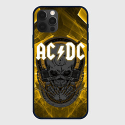 Чехол для iPhone 12 Pro AC DC SKULL ROCK, цвет: 3D-черный