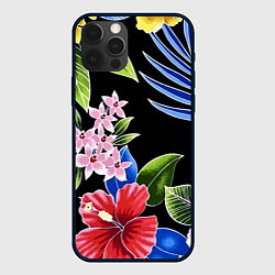 Чехол для iPhone 12 Pro Floral vanguard composition Летняя ночь Fashion tr, цвет: 3D-черный
