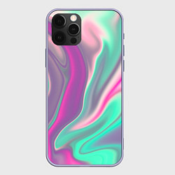 Чехол для iPhone 12 Pro Digital Wave, цвет: 3D-светло-сиреневый