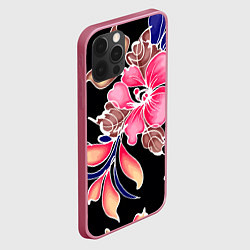 Чехол для iPhone 12 Pro Сон в летнюю ночь Beautiful flower, цвет: 3D-малиновый — фото 2