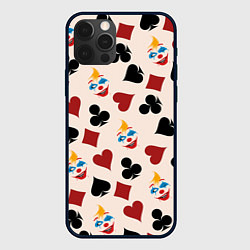 Чехол для iPhone 12 Pro Джокер карты масть cards joker clown, цвет: 3D-черный