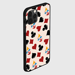 Чехол для iPhone 12 Pro Джокер карты масть cards joker clown, цвет: 3D-черный — фото 2