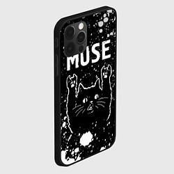 Чехол для iPhone 12 Pro Группа Muse и Рок Кот, цвет: 3D-черный — фото 2