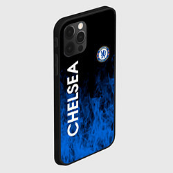 Чехол для iPhone 12 Pro Chelsea пламя, цвет: 3D-черный — фото 2