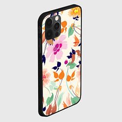 Чехол для iPhone 12 Pro Summer floral pattern, цвет: 3D-черный — фото 2