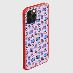 Чехол для iPhone 12 Pro РЕТРО ПАТТЕРН 80-е, цвет: 3D-красный — фото 2