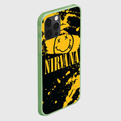 Чехол для iPhone 12 Pro NIRVANA логотип и краска, цвет: 3D-салатовый — фото 2