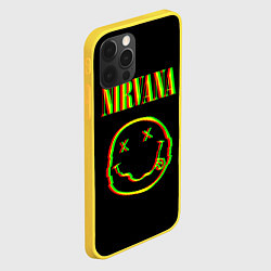 Чехол для iPhone 12 Pro Nirvana глитч, цвет: 3D-желтый — фото 2