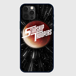 Чехол для iPhone 12 Pro Starship Troopers Warp Logo, цвет: 3D-черный