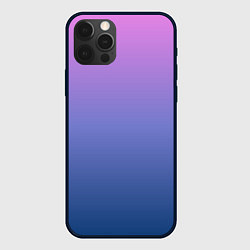 Чехол для iPhone 12 Pro PINK-BLUE GRADIENT ГРАДИЕНТ, цвет: 3D-черный