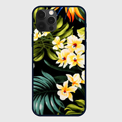 Чехол для iPhone 12 Pro Vanguard floral composition Summer, цвет: 3D-черный