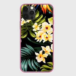 Чехол для iPhone 12 Pro Vanguard floral composition Summer, цвет: 3D-малиновый