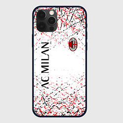 Чехол для iPhone 12 Pro Ac milan logo, цвет: 3D-черный