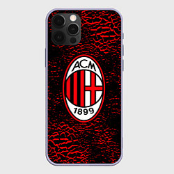 Чехол для iPhone 12 Pro Ac milan фк милан logo, цвет: 3D-светло-сиреневый