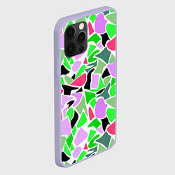 Чехол для iPhone 12 Pro Abstract pattern green pink spots, цвет: 3D-светло-сиреневый — фото 2