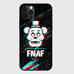 Чехол для iPhone 12 Pro FNAF в стиле Glitch Баги Графики на темном фоне, цвет: 3D-черный