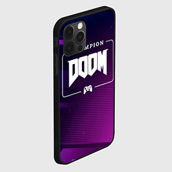 Чехол для iPhone 12 Pro Doom Gaming Champion: рамка с лого и джойстиком на, цвет: 3D-черный — фото 2