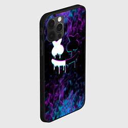 Чехол для iPhone 12 Pro Marshmello neon пламя, цвет: 3D-черный — фото 2