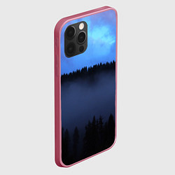 Чехол для iPhone 12 Pro Неоновое небо над лесом, цвет: 3D-малиновый — фото 2