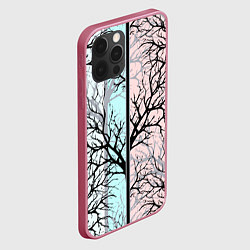 Чехол для iPhone 12 Pro Абстрактный узор tree branches, цвет: 3D-малиновый — фото 2