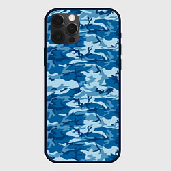 Чехол для iPhone 12 Pro Камуфляж морской, цвет: 3D-черный