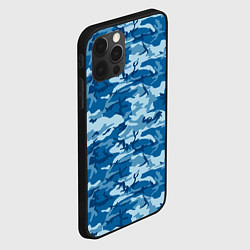Чехол для iPhone 12 Pro Камуфляж морской, цвет: 3D-черный — фото 2