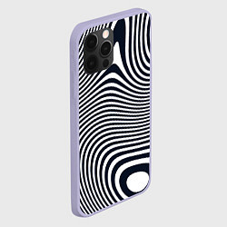 Чехол для iPhone 12 Pro Гипнотические волны, цвет: 3D-светло-сиреневый — фото 2