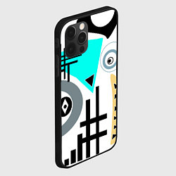 Чехол для iPhone 12 Pro Абстрактный современный дизайн, цвет: 3D-черный — фото 2