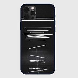 Чехол для iPhone 12 Pro Неоновые фонари во тьме - Белый, цвет: 3D-черный