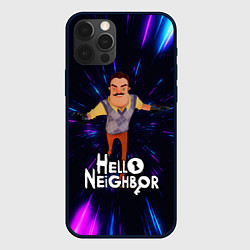 Чехол для iPhone 12 Pro Hello Neighbor Привет сосед Бегущий сосед, цвет: 3D-черный