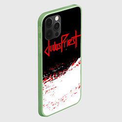 Чехол для iPhone 12 Pro Judas Priest текстура, цвет: 3D-салатовый — фото 2