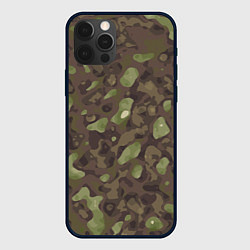 Чехол для iPhone 12 Pro Камуфляж Multicam, цвет: 3D-черный