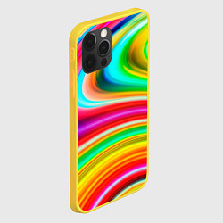 Чехол для iPhone 12 Pro Rainbow colors, цвет: 3D-желтый — фото 2