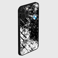 Чехол для iPhone 12 Pro BMW : Испачканная ЧБ, цвет: 3D-черный — фото 2