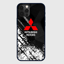 Чехол для iPhone 12 Pro Mitsubishi - След протектора, цвет: 3D-черный