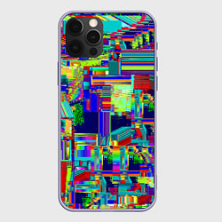 Чехол для iPhone 12 Pro Vanguard fractal pattern, цвет: 3D-светло-сиреневый